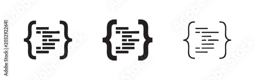 Fotografie Code snippet icon