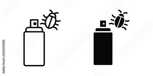 Photos Insecticide icon symbol. Editable stroke. vector icons