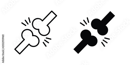 Foto joint pain icon symbol. Editable stroke. vector icons