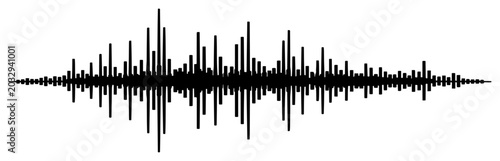 Konstfotografi Digital audio soundwave and frequency equalizer bars in clean vector style