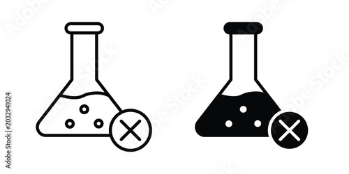 Obraz na płótnie No chemical icon symbol. Editable stroke. vector icons