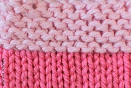 pink chunky knitting background 