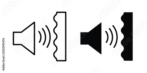Foto Soundproof icon symbol. Editable stroke. vector icons