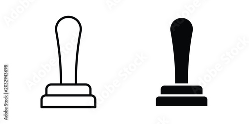 Fotografija Stamp icon symbol. Editable stroke. vector icons