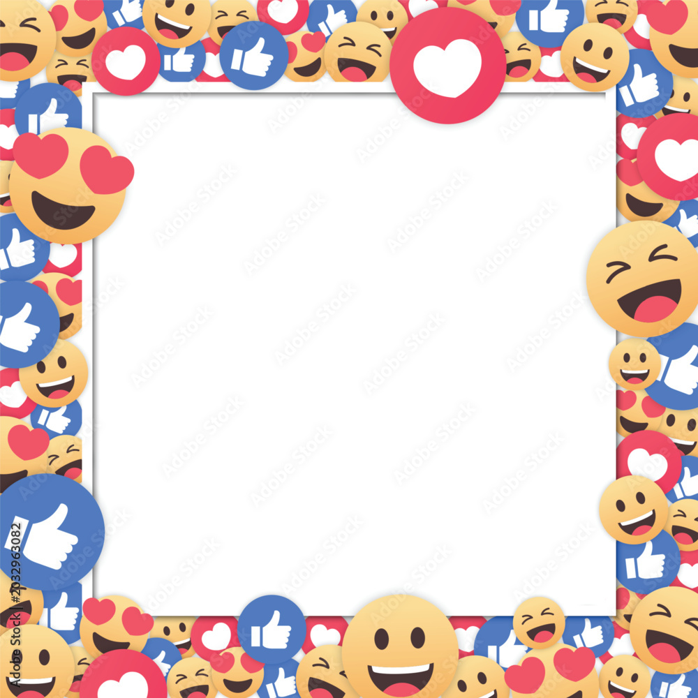 Fototapeta premium social media icons background, social media frame