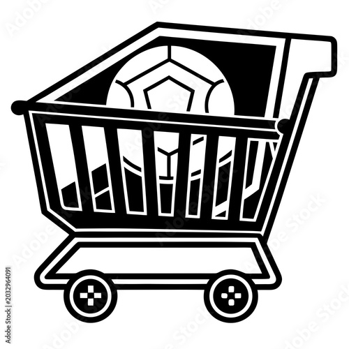 E-commerce shopping cart icon with money