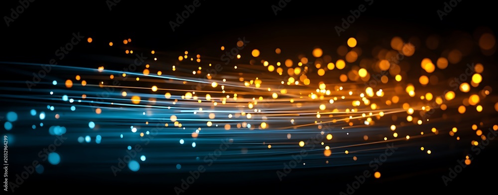 Naklejka premium Fiber optic cables data connections background