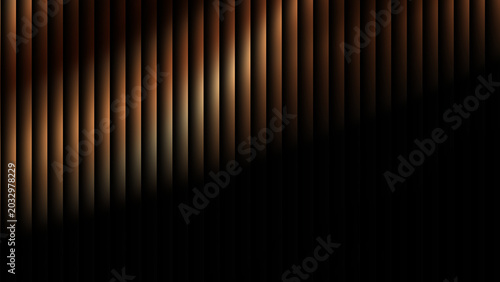 Foto Abstract geometric background featuring vertical bronze metallic slats with dram