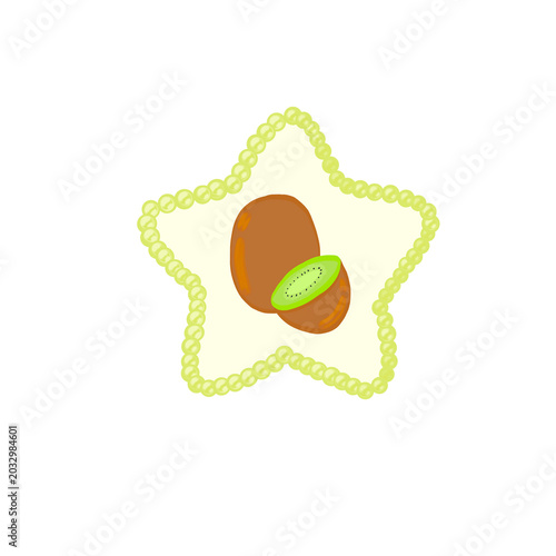 Pearl Star with Vivid Kiwi