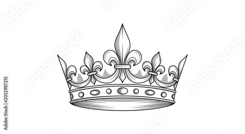 Bild auf Leinwand Royal Crown Illustration - Regal Symbol of Power and Authority