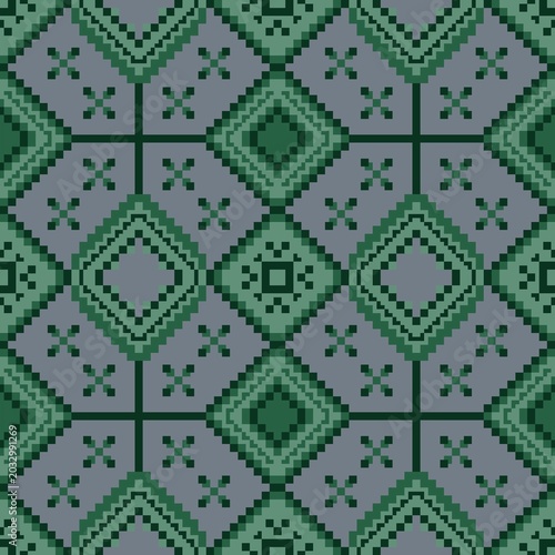 seamless pattern with pixel art 
