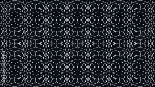 Elegant Monochrome Gothic Damask Seamless Pattern Background