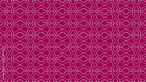 Vibrant Magenta Geometric Line Art Seamless Pattern