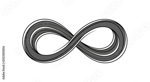 Konstfotografi Infinity Symbol, Endless Loop, Forever Concept, Abstract Shape, Infinite Loop