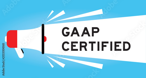 Tableau sur toile Color megaphone icon with word GAAP (Abbreviation of Generally accepted accounti