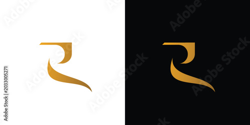 Fotografía Luxury and modern letter R initials logo design