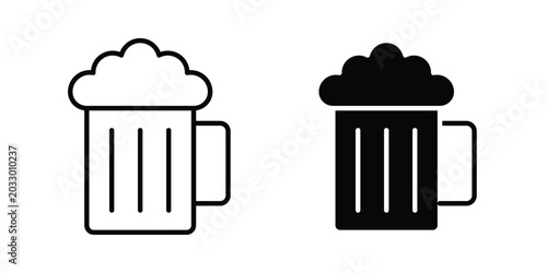 Tableau sur toile Beer icon or symbol set