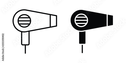 Konstfotografi Blow dryer icon or symbol set