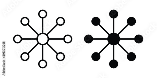 Принти на полотні Decentralized icon or symbol set