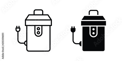 Photos Garbage disposal icon or symbol set