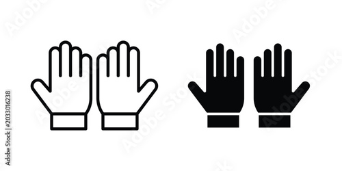 Фотография Gloves icon or symbol set