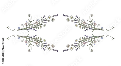 Delicate Floral Wedding Hair Accessories.