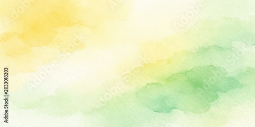 Tableau sur toile Abstract Colorful Watercolor Sky Background with Soft Clouds and Sunlight
