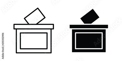 Schilderij op canvas Referendum icon or symbol set