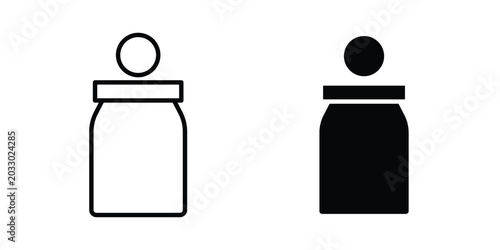 Foto tip jar icon or symbol set