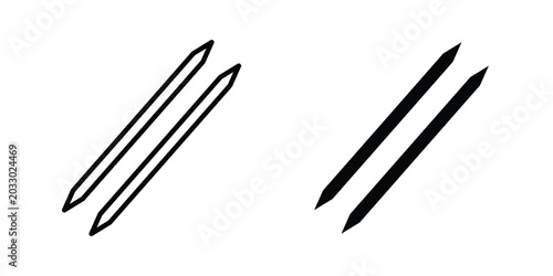Εκτύπωση καμβά Toothpick icon or symbol set