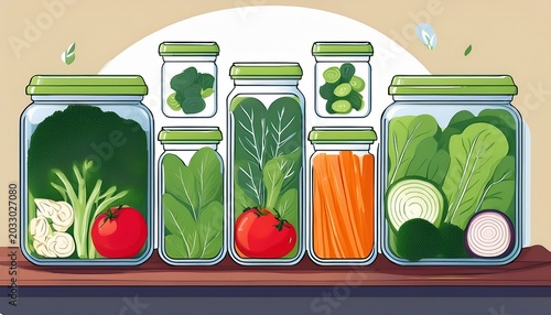 meal prep containers fresh vegetables healthy kitchen organization