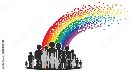 Photos Diverse group of people standing together.