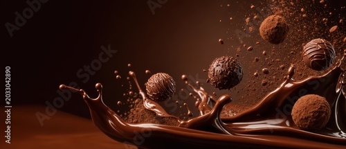 Sweet chocolate celebration in brown background delicious content for festive environment and joyful viewpoint