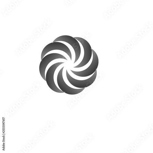 Abstract Spiral Swirl Logo Design with Circular Geometric Pattern