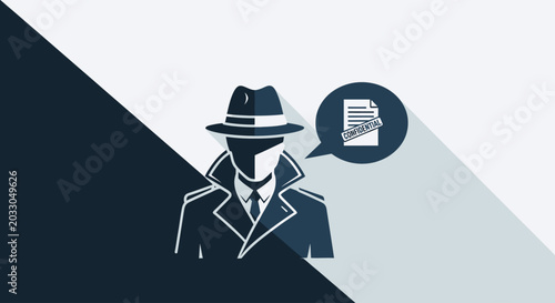 National whistleblower reveals secrets in a flat vector illustration.