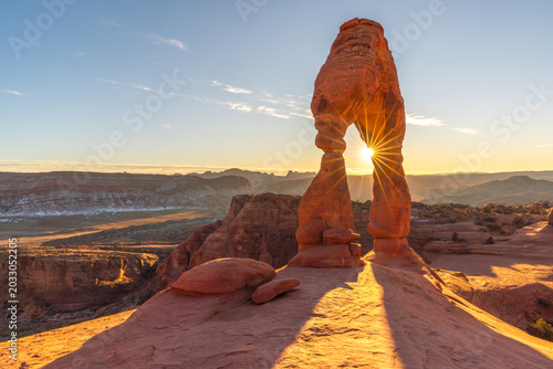 Sonnenuntergang am Delicate Arch