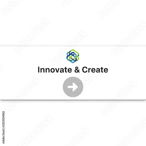 Corporate abstract logo with innovate and create text