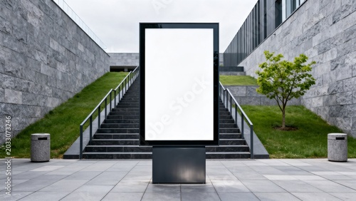 Blank Street Billboard Poster Mockup