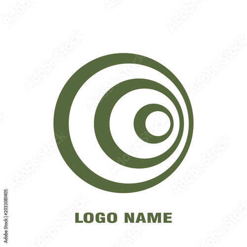 Abstract swirl logo flat vector illustration design on white background