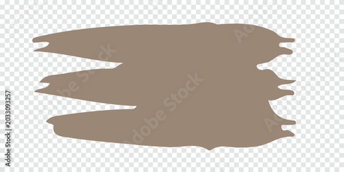 Bilde på lerret Stacked brownish gray brush strokes with textured finish isolated on dry brush h