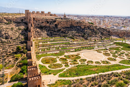Panoramic sight from the marvelous Alcazaba of Almeria, Andalusia, Spain.