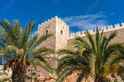 Scenic sight in the marvelous Alcazaba of Almeria, Andalusia, Spain.
