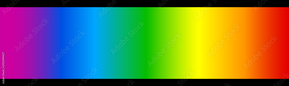 Obraz premium Rainbow gradient background in panorama view, sun light spectrum