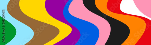 Foto Colorful vibrant pride wavy rainbow background