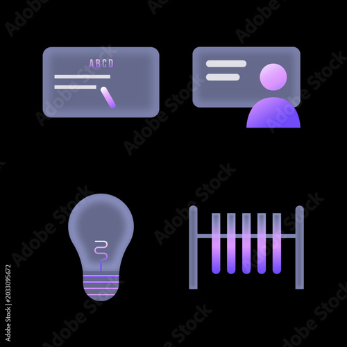 A series of icons for a computer program