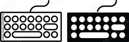 Cuadro en lienzo Keyboard icon design template