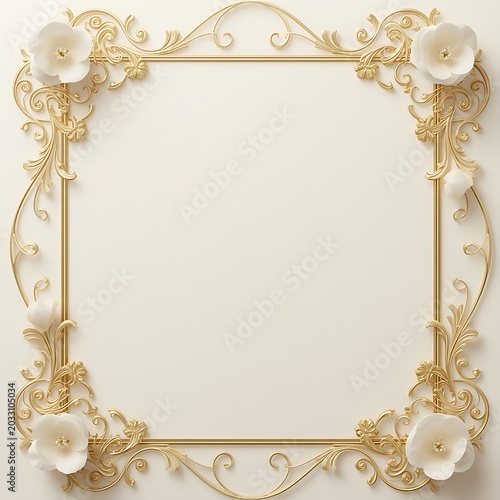 Elegant Celebration Card Background with Ornamental Corner Decorations and Copy Space 