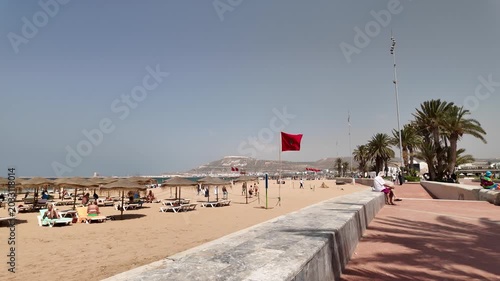 Agadir City Beach and Coastal Walkway – Morocco Travel Destination – April 26, 2026