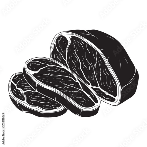 Cuadro en lienzo Raw meat steaks and roast for cooking