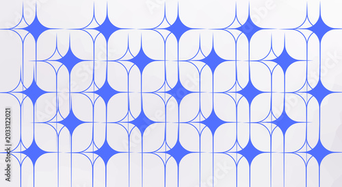 Blue geometric star pattern on gray background, seamless abstract texture ideal for wallpaper, branding, modern design, and digital backgrounds